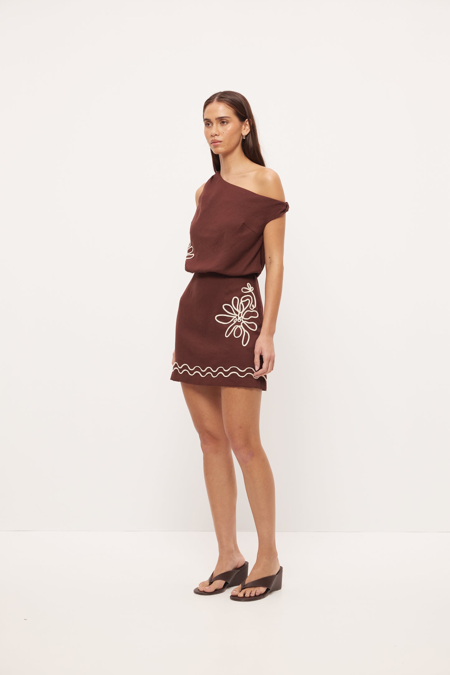 Pre Order OCTOBER - Loren Mini dress - Cocoa