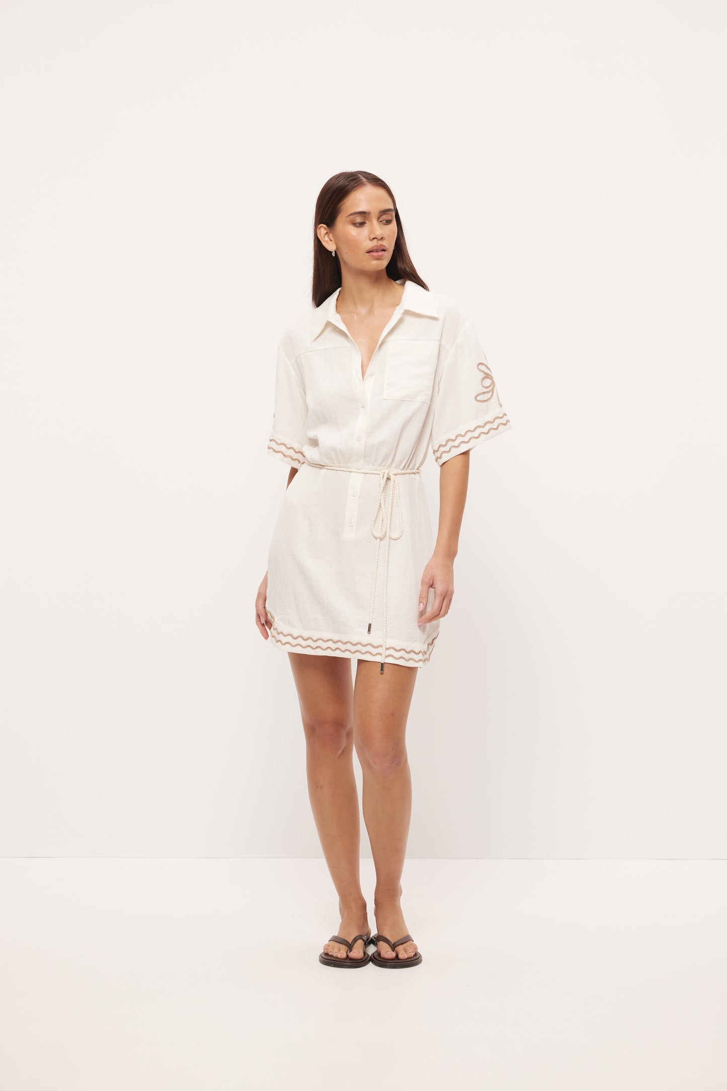 Pre Order OCTOBER - Loren Shirt dress - Cream