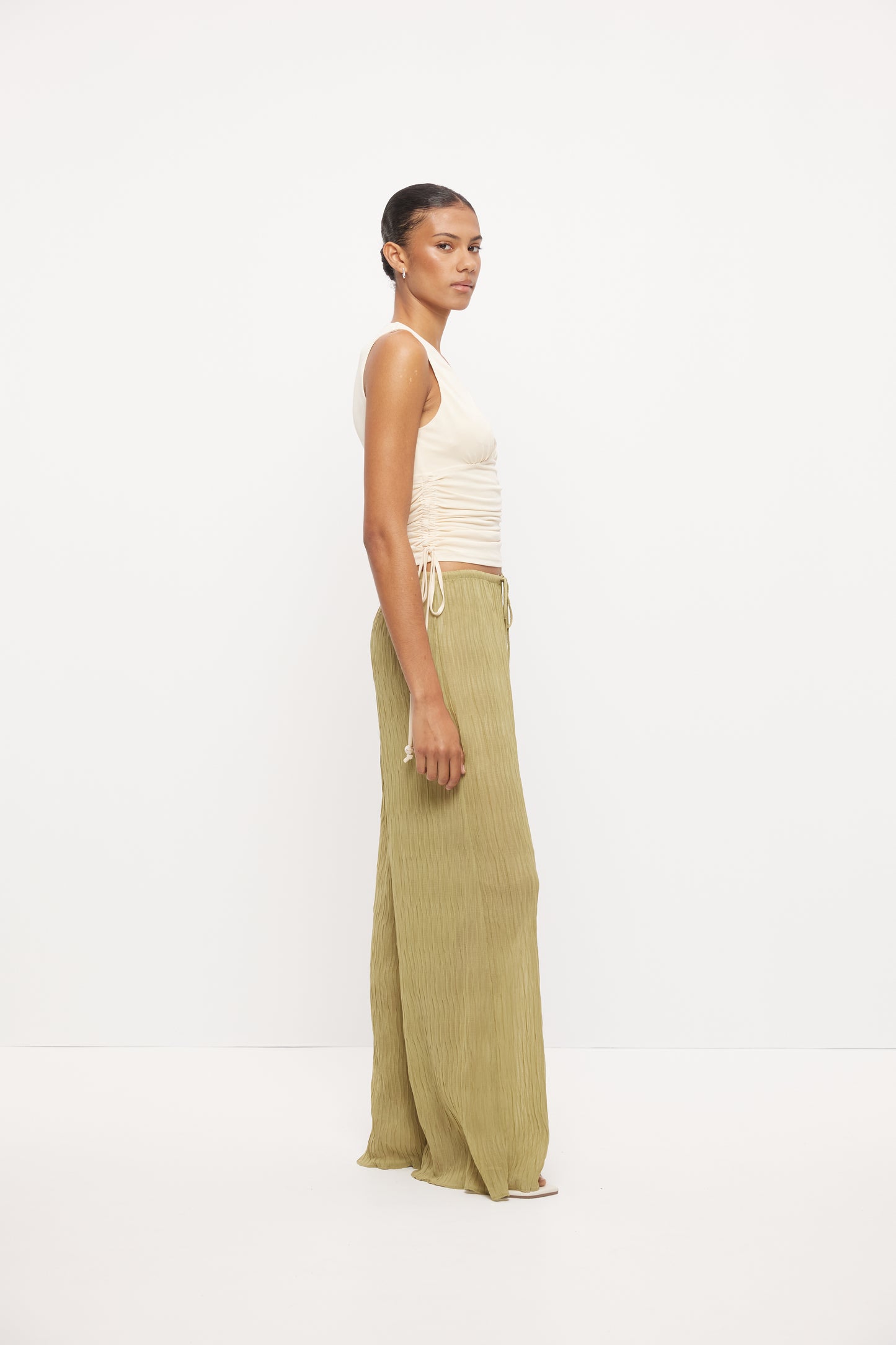 Pre Order NOVEMBER - Lucia Ruched Top - Cream