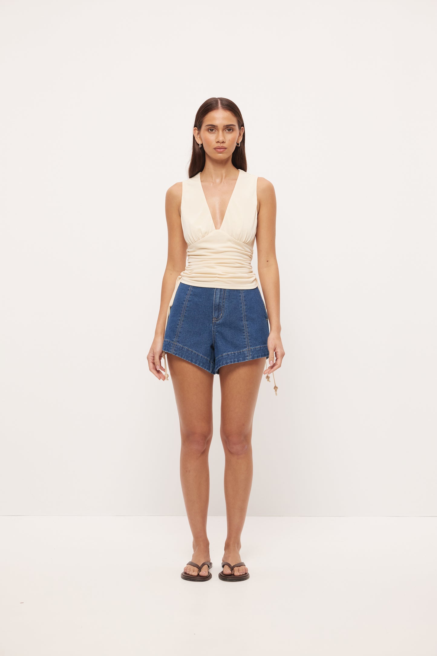 Pre Order NOVEMBER - Hallie Denim Short - Mid Blue
