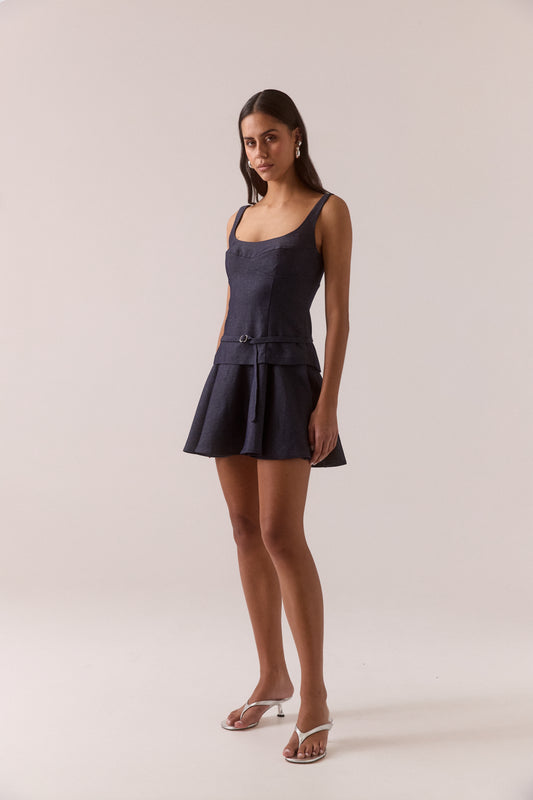 Pre Order MARCH - Aven Mini Dress - Ink