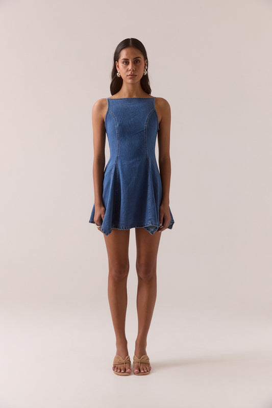 Pre Order FEB - Elodie Mini Dress - Classic Blue