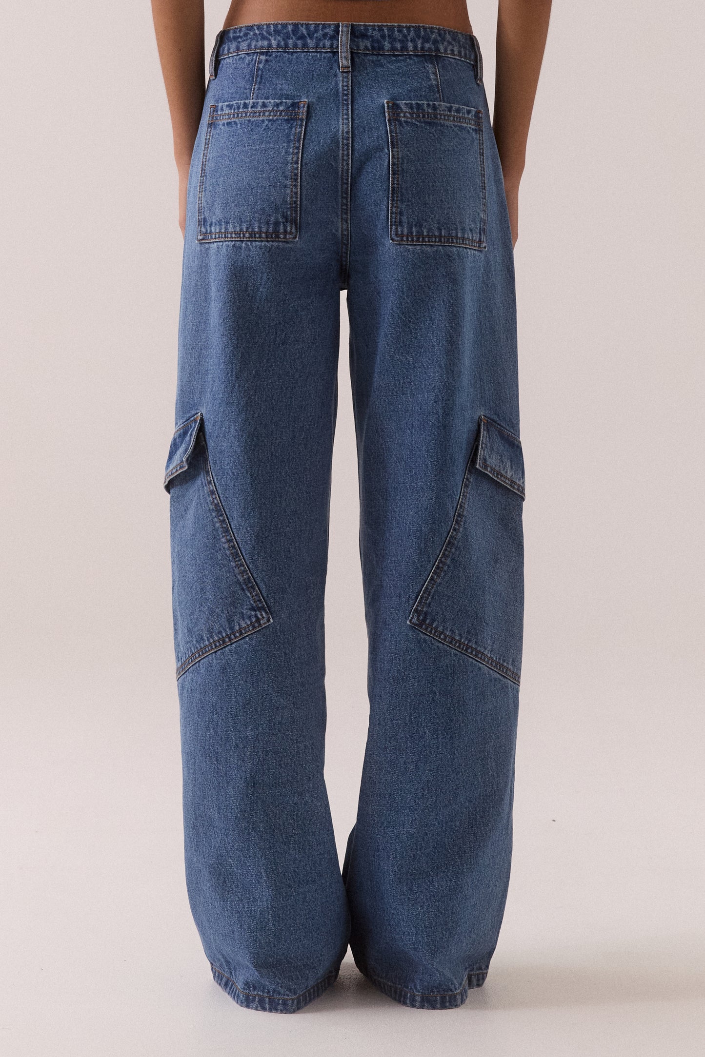 Pre Order MARCH - Everett Cargo Jean - Worn Blue