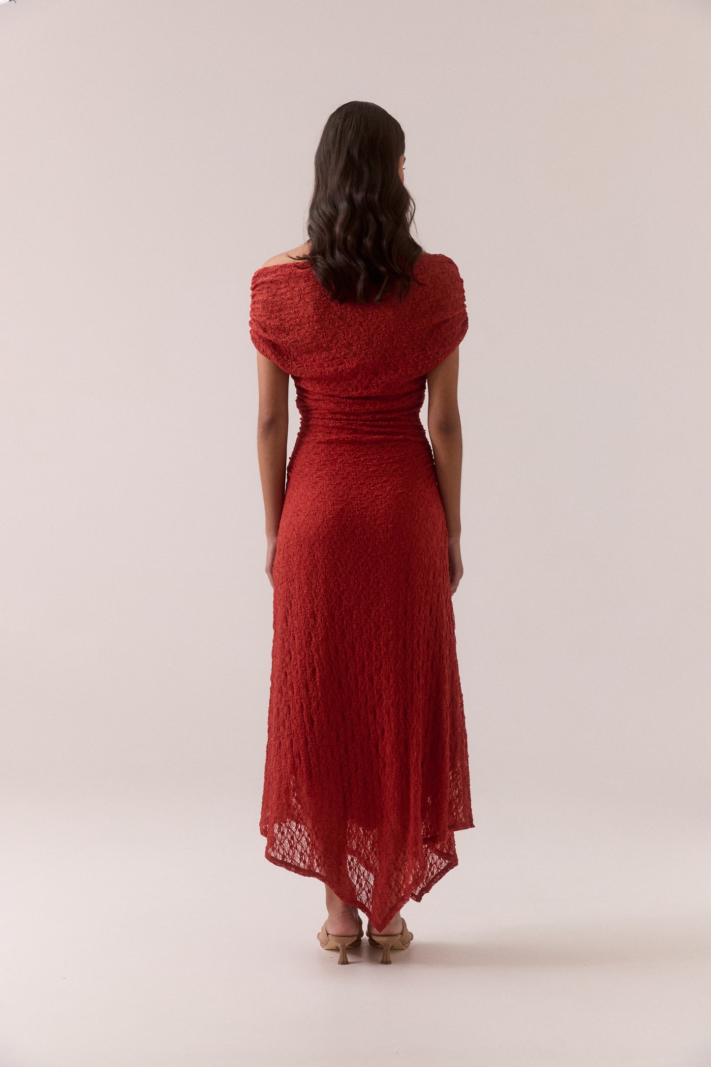 Pre Order FEB - Aaila Lace Dress - Blood Orange