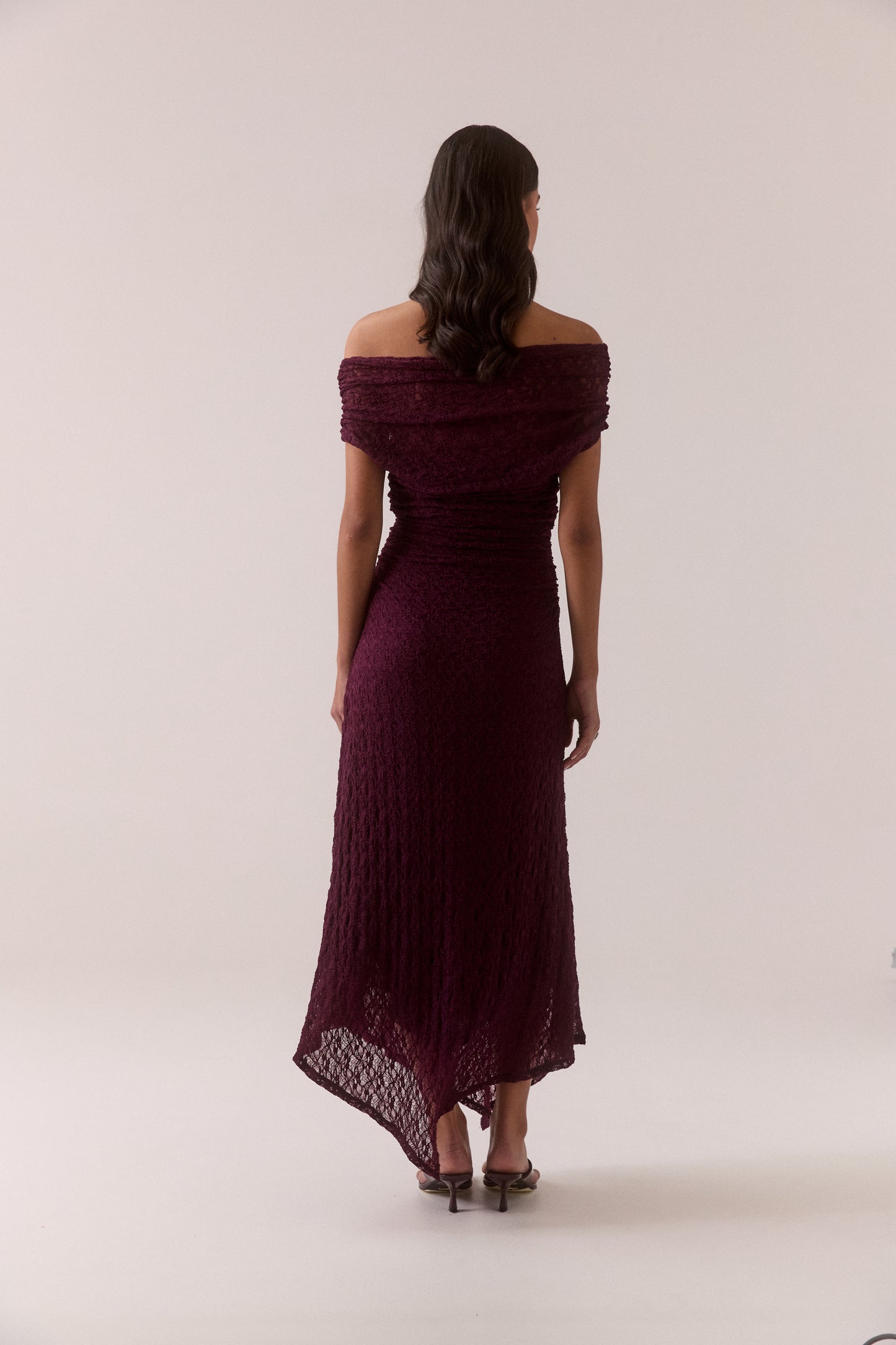 Pre Order FEB - Aalia Lace Dress - Plum