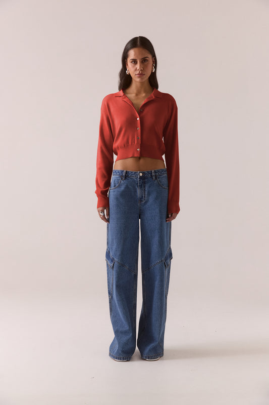 Pre Order MARCH - Hutton Knit - Rouge