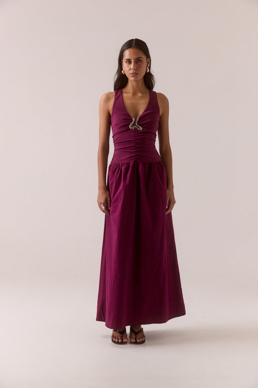 Pre Order FEB - Hari Dress - Plum
