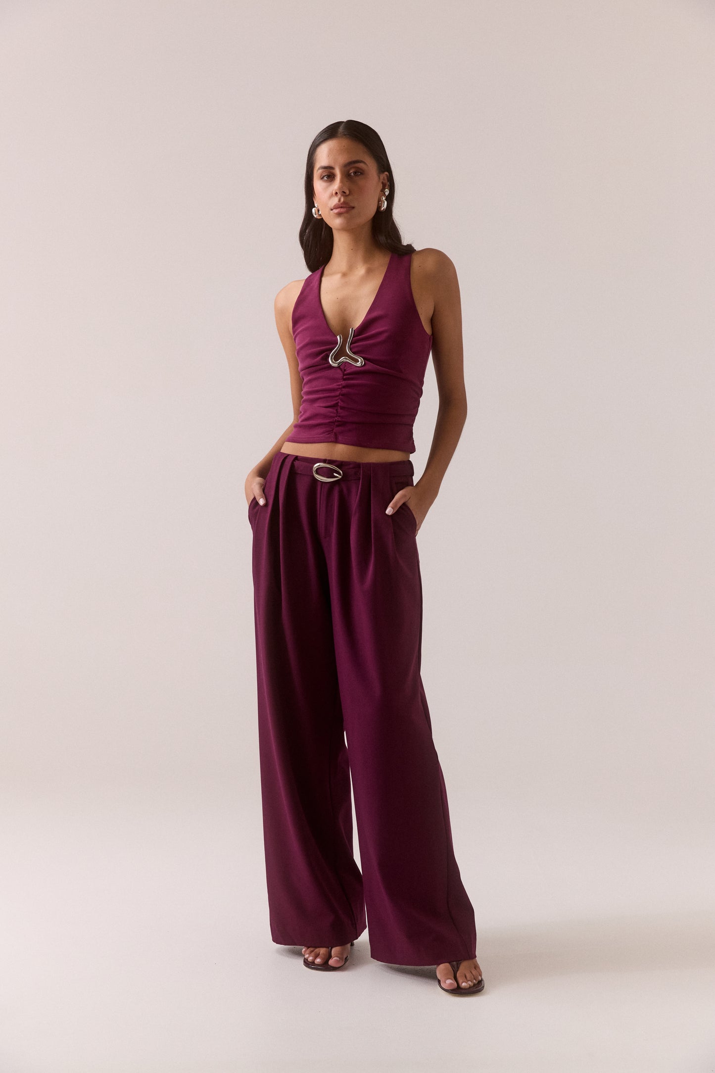 Pre Order FEB - Hari Pant - Plum