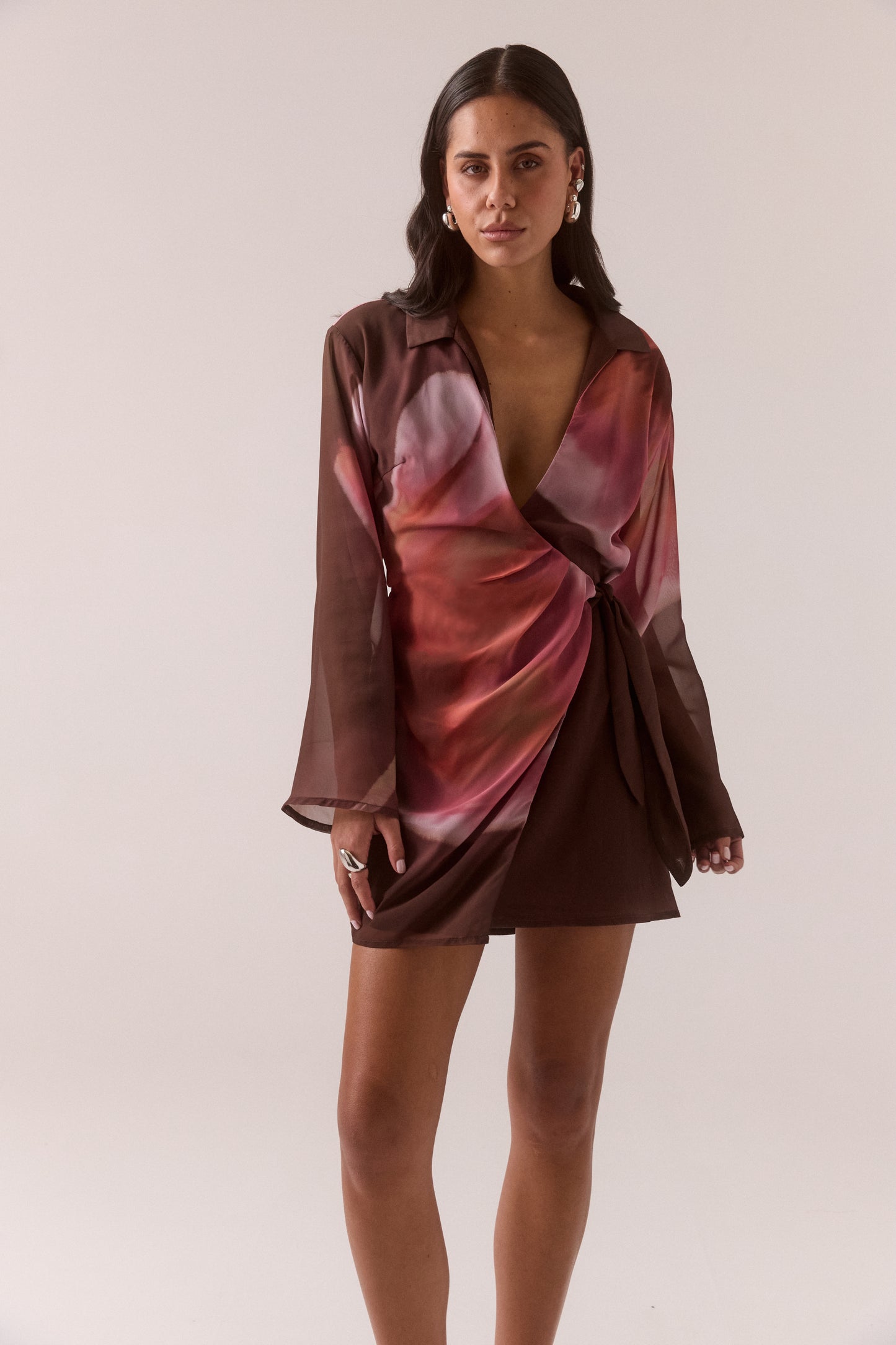 Pre Order MARCH - Ayden Mini Dress - Brownie
