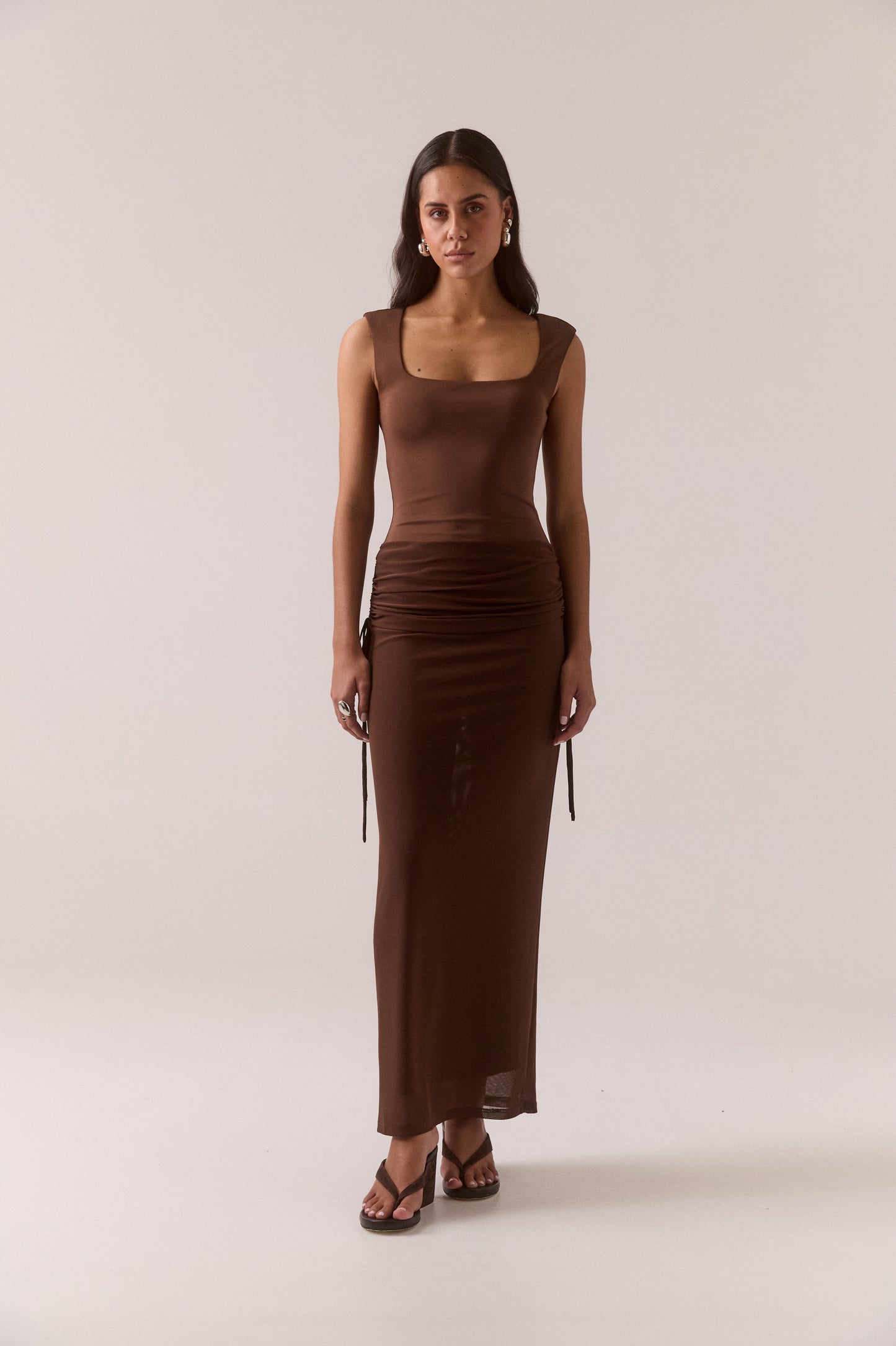Pre Order MARCH - Ryen Dress - Brownie