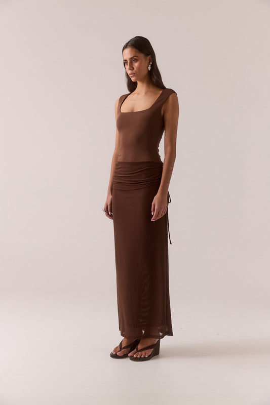 Pre Order MARCH - Ryen Dress - Brownie