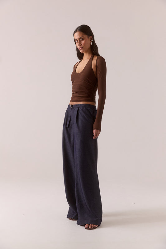 Pre Order MARCH - Myriad Bolero Halter Top - Brownie