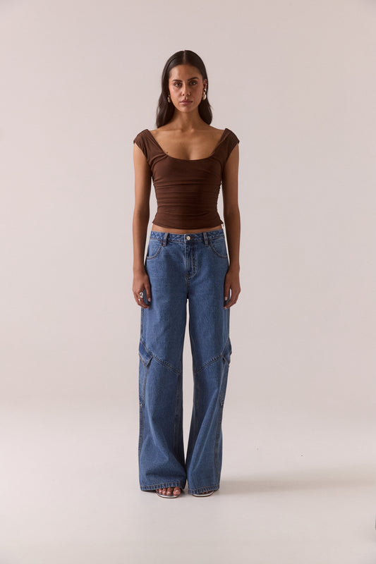 Pre Order MARCH - Myriad Scoop Top - Brownie