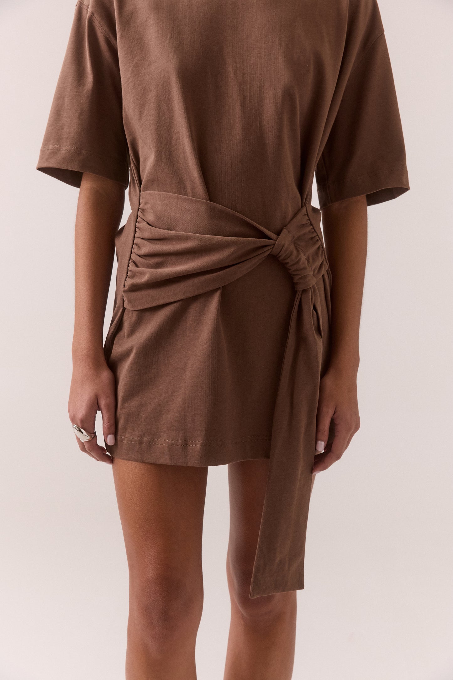 Pre Order FEB - Delani Tee Dress - Hazelnut