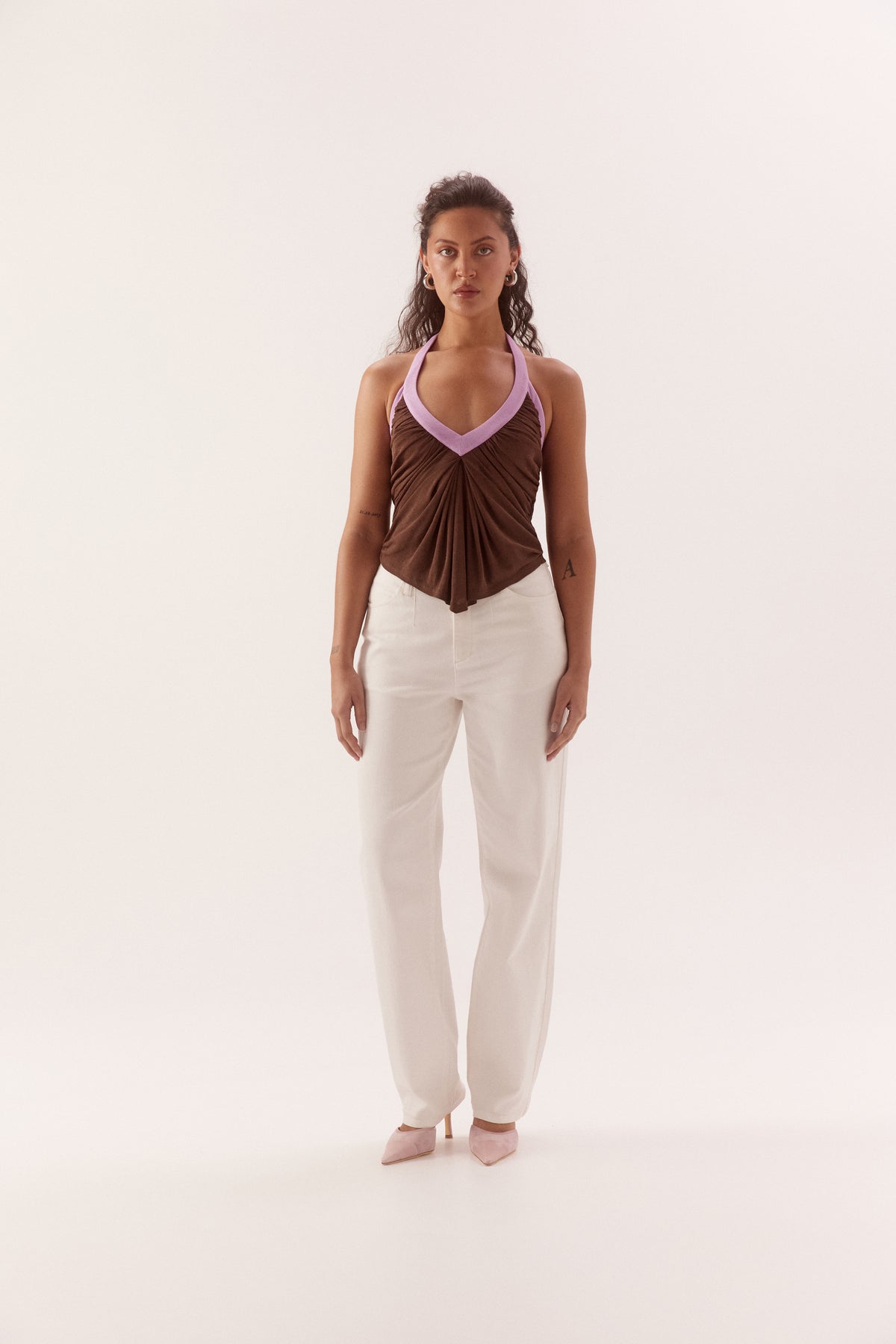 Pre Order JANUARY - Meeka Top - Mocha Lilac