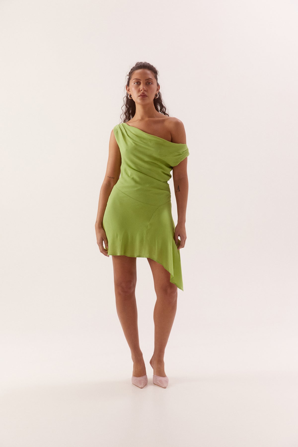 Pre Order JANUARY - Nyli Mini Dress - Wasabi