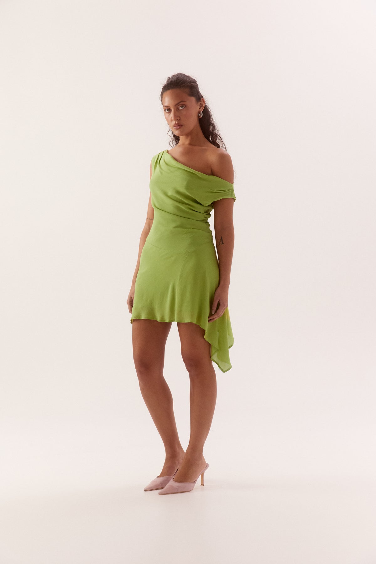 Pre Order JANUARY - Nyli Mini Dress - Wasabi