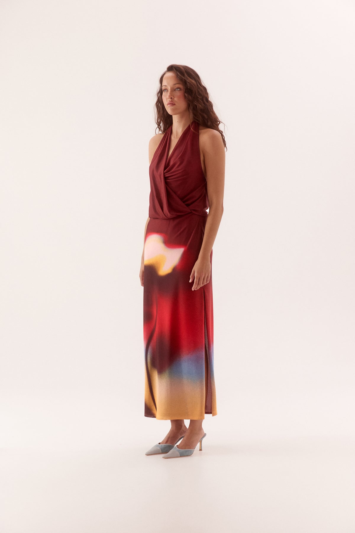 Pre Order MARCH - Lyssa Halter Dress - Russet Ombre
