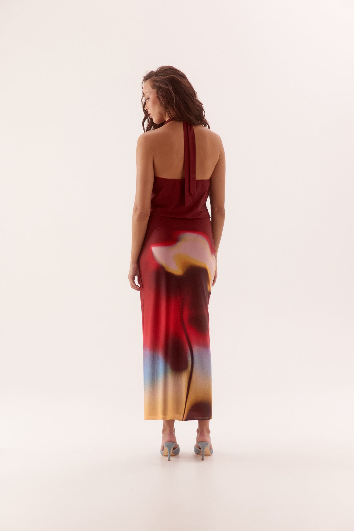 Pre Order MARCH - Lyssa Halter Dress - Russet Ombre