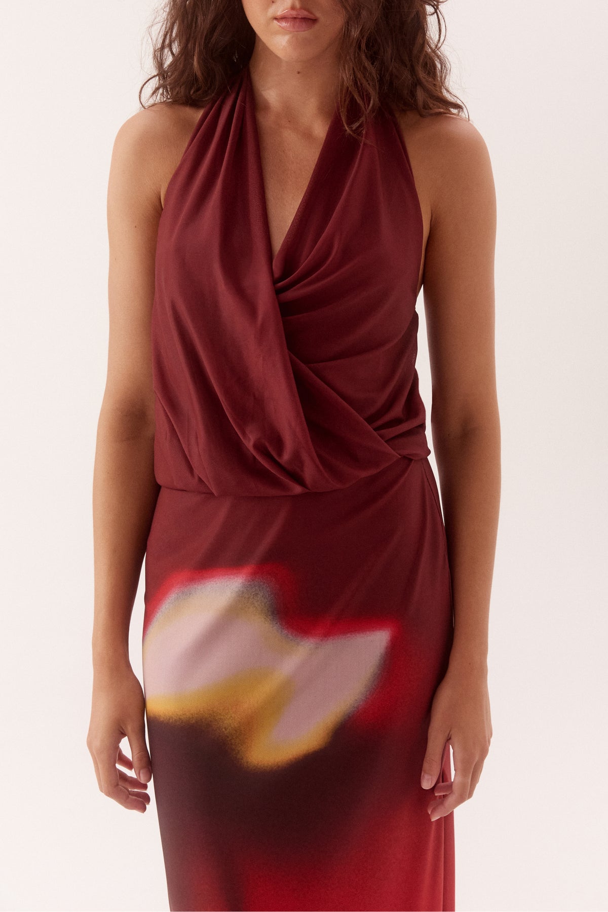 Pre Order MARCH - Lyssa Halter Dress - Russet Ombre