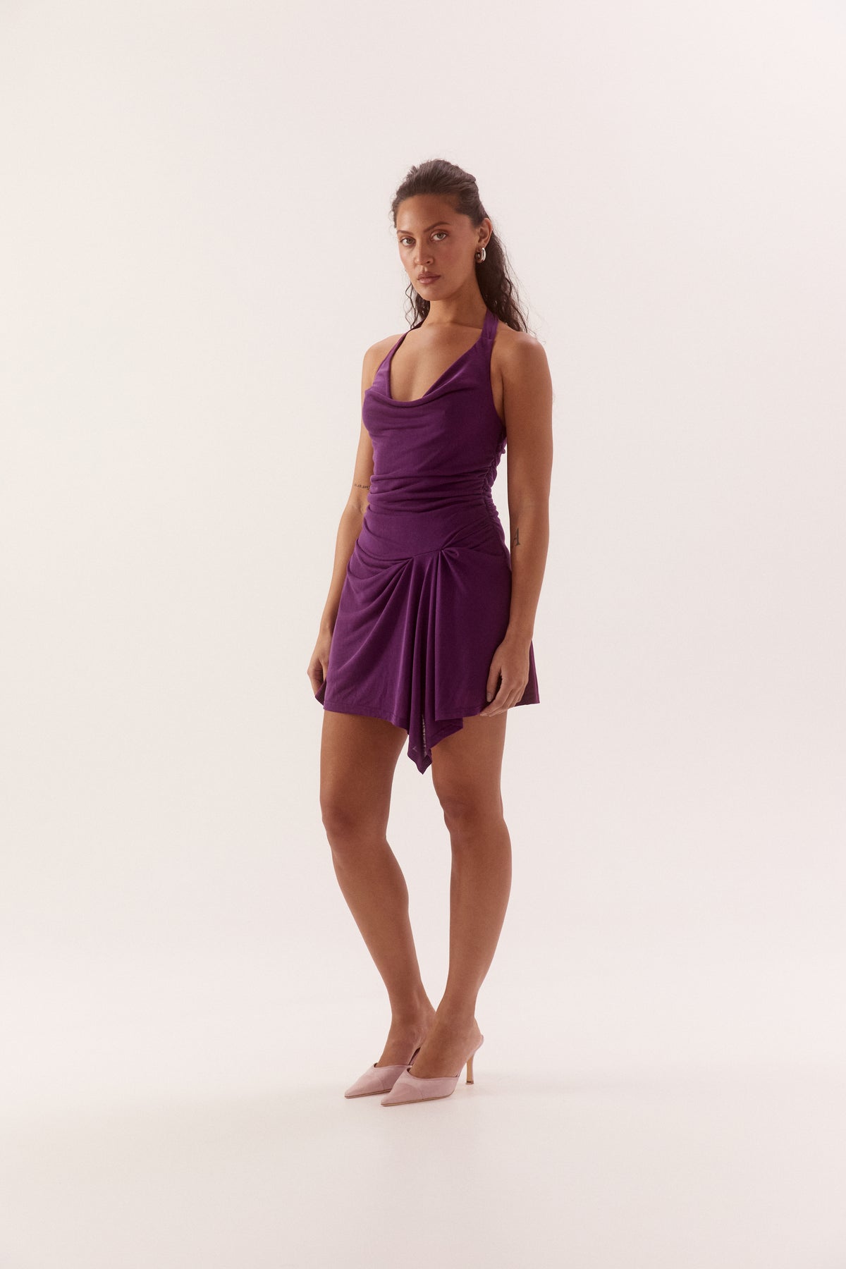 Pre Order JANUARY - Eleni Mini Dress - Blackcurrant