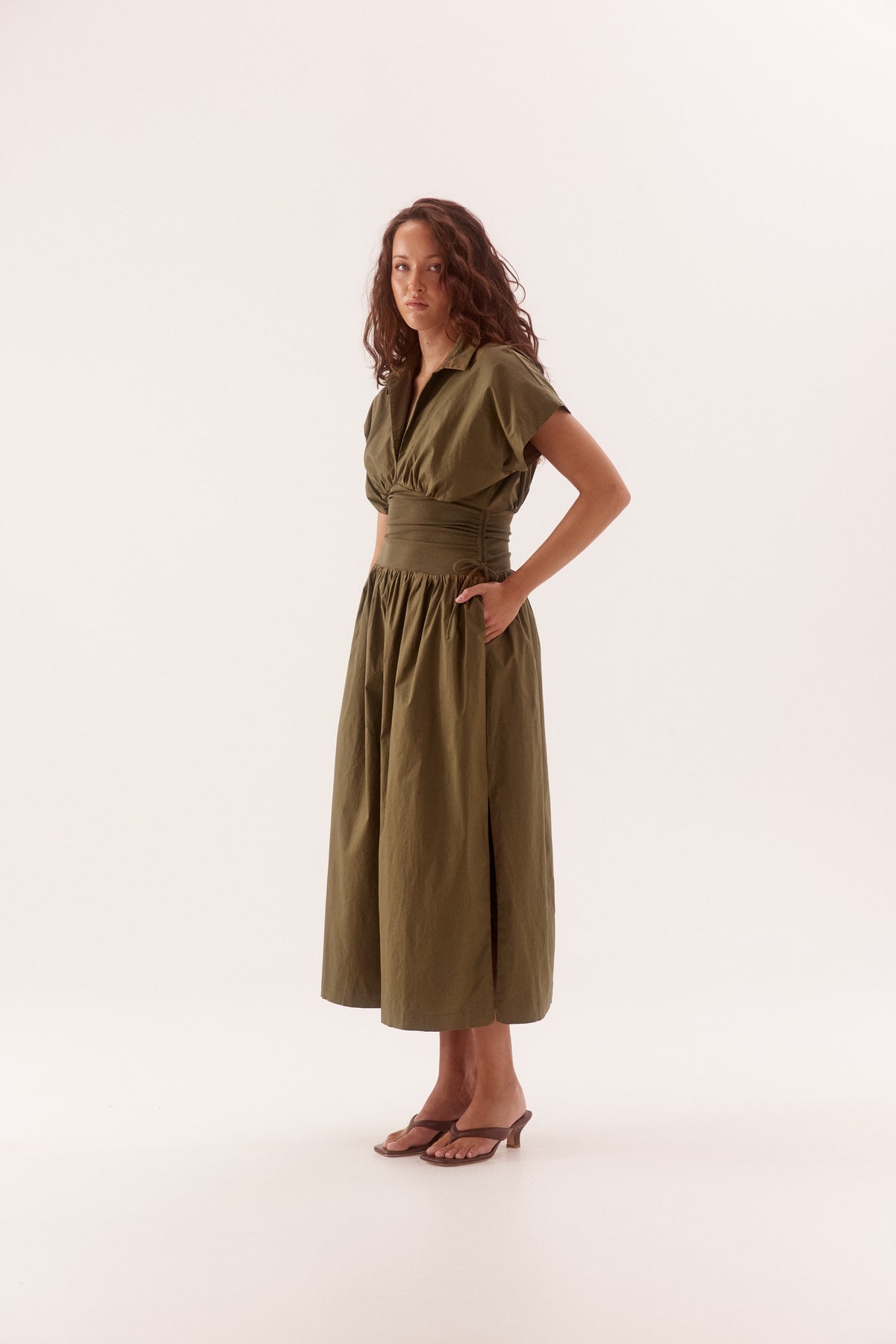 Pre Order FEBURARY - Zeva Dress - Olive