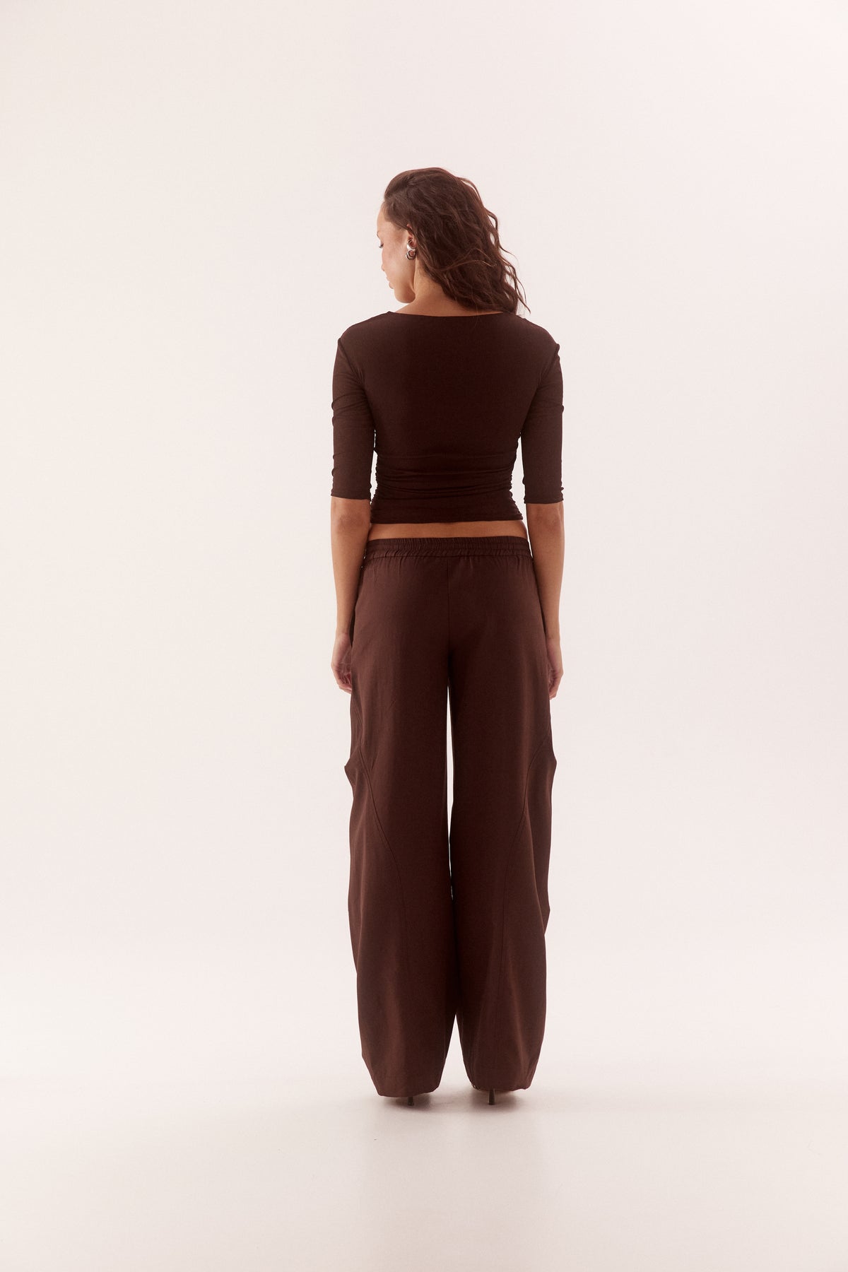 Pre Order MARCH - Alora 3/4 Sleeve top - Chocolate