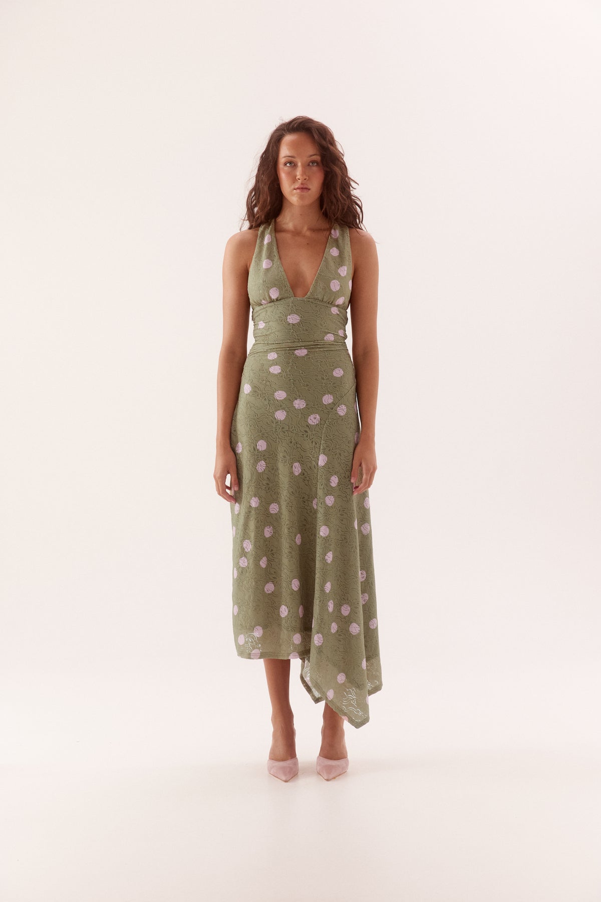 Pre Order FEBURARY - Solyn Lace Dress - Matcha