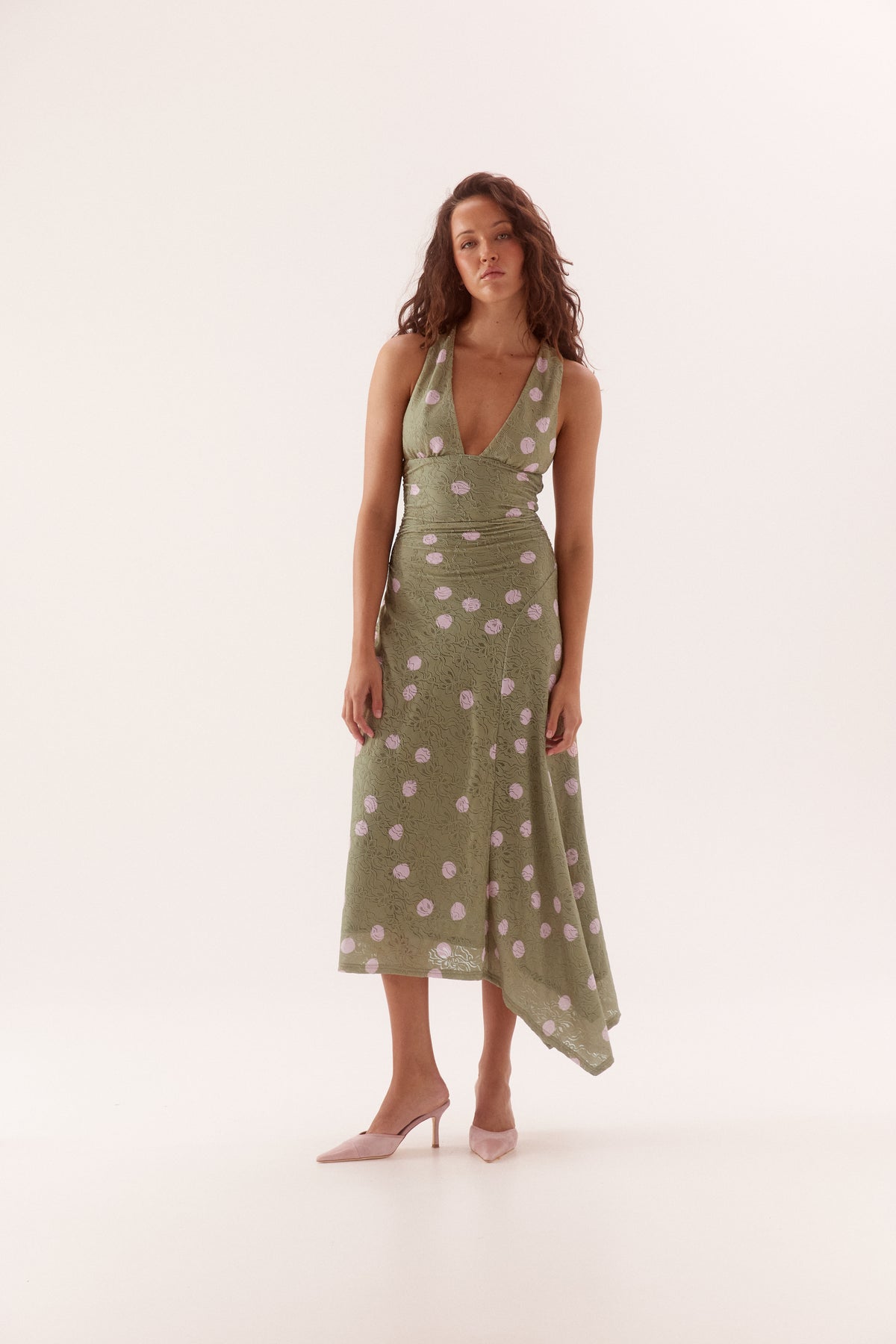 Pre Order FEBURARY - Solyn Lace Dress - Matcha