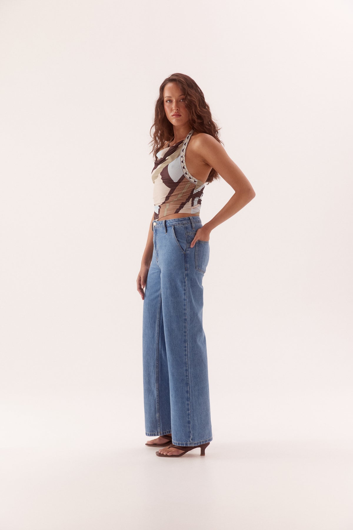 Pre Order FEBURARY - Talise Top - Choc/Blue