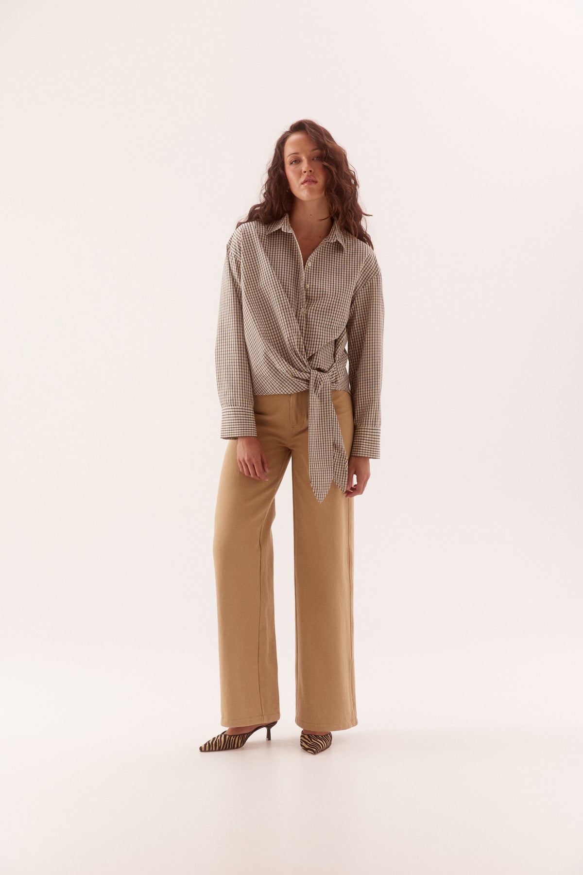 Pre Order MARCH - Piper Shirt - Beige Check
