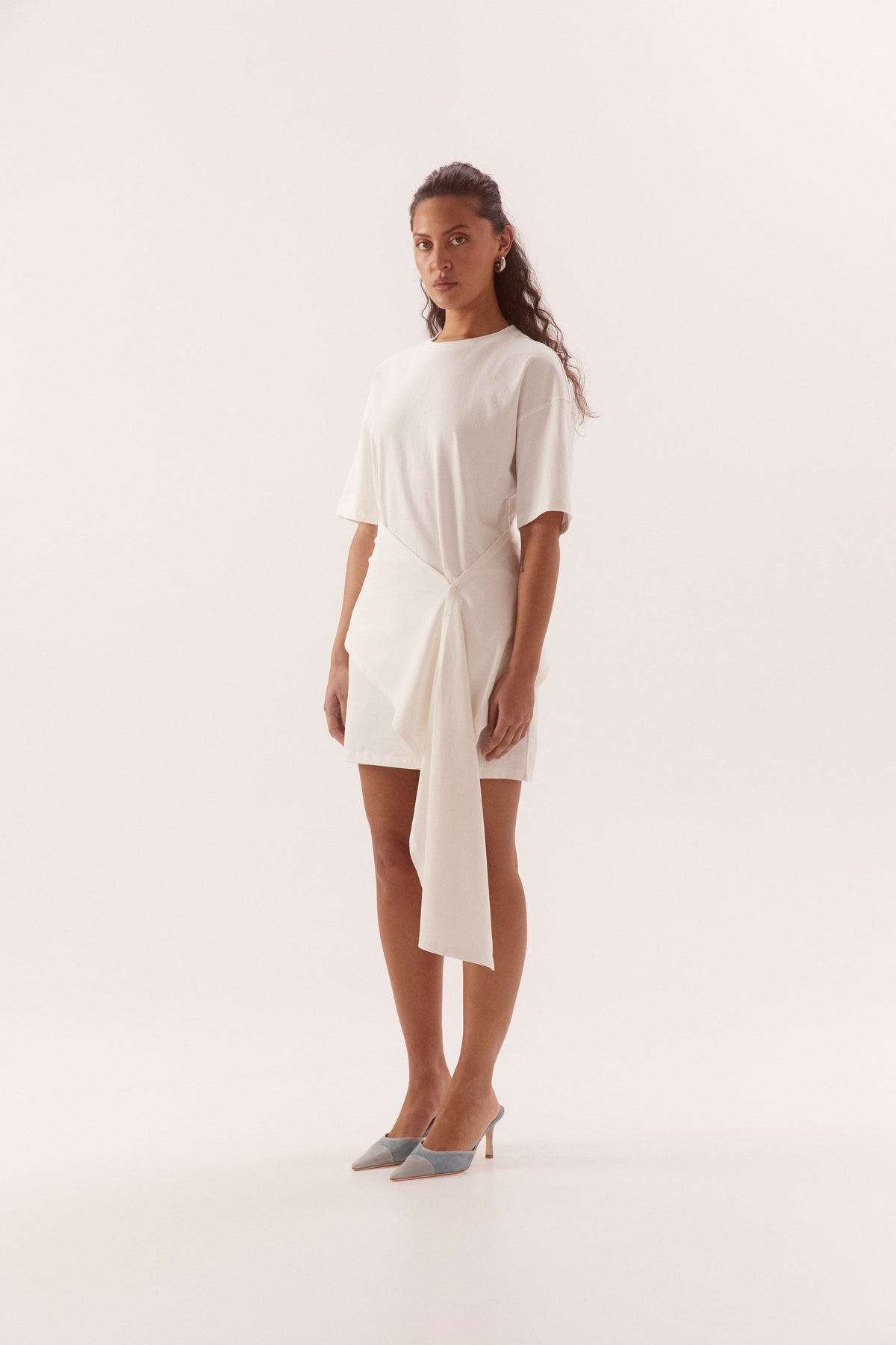 Pre Order FEBURARY - Winni Tee Dress - Chalk