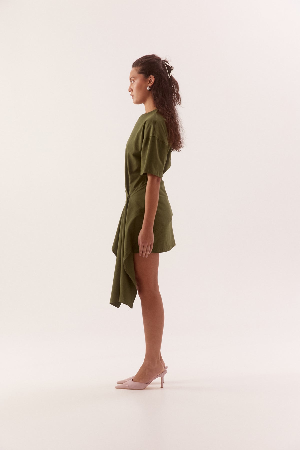 Pre Order FEBURARY - Winni Tee Dress - Olive