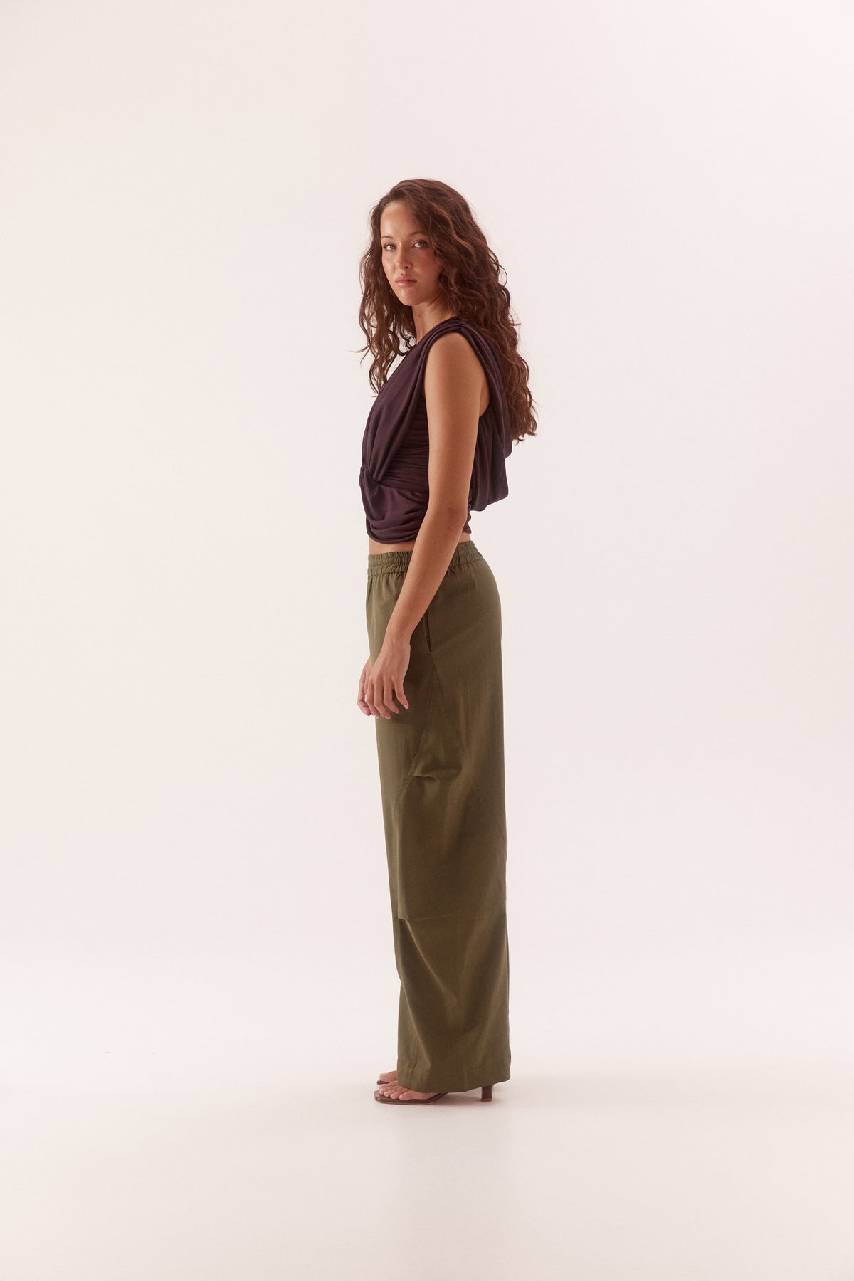 Pre Order FEBURARY - Luzette Top - Plum Brown