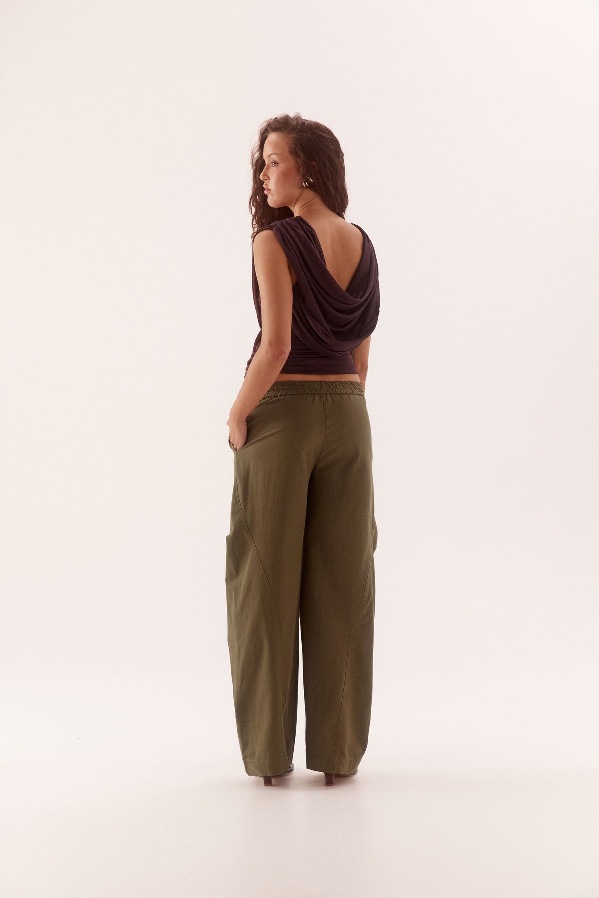 Pre Order FEBURARY - Luzette Top - Plum Brown