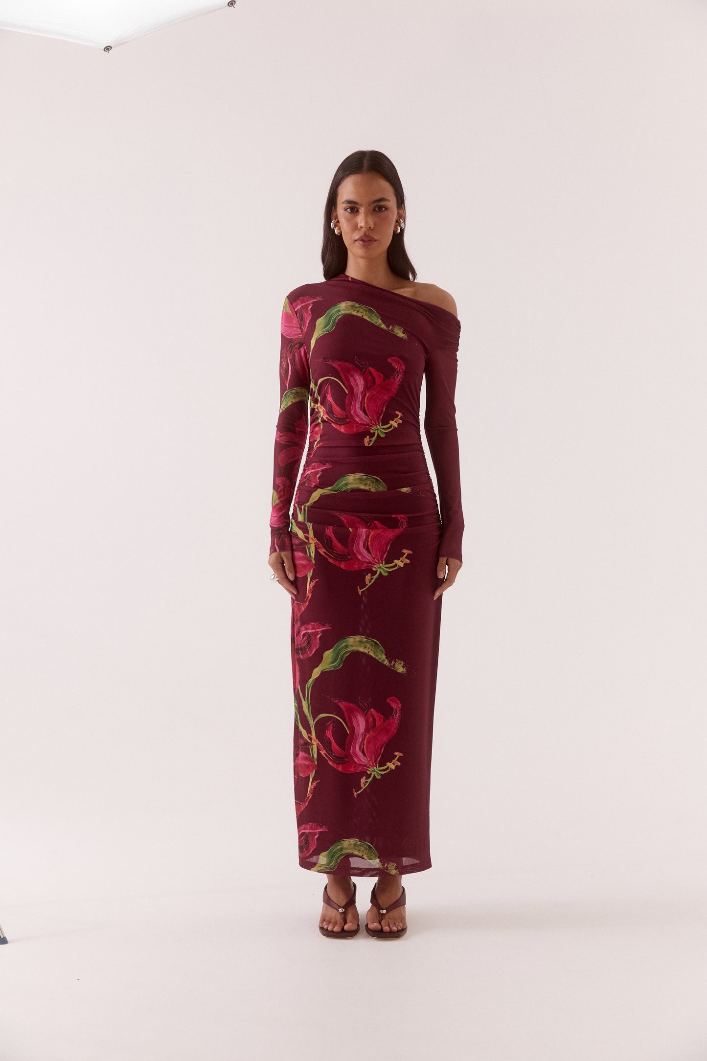 Pre Order MAY - Azalea Long Sleeve Dress - Vino