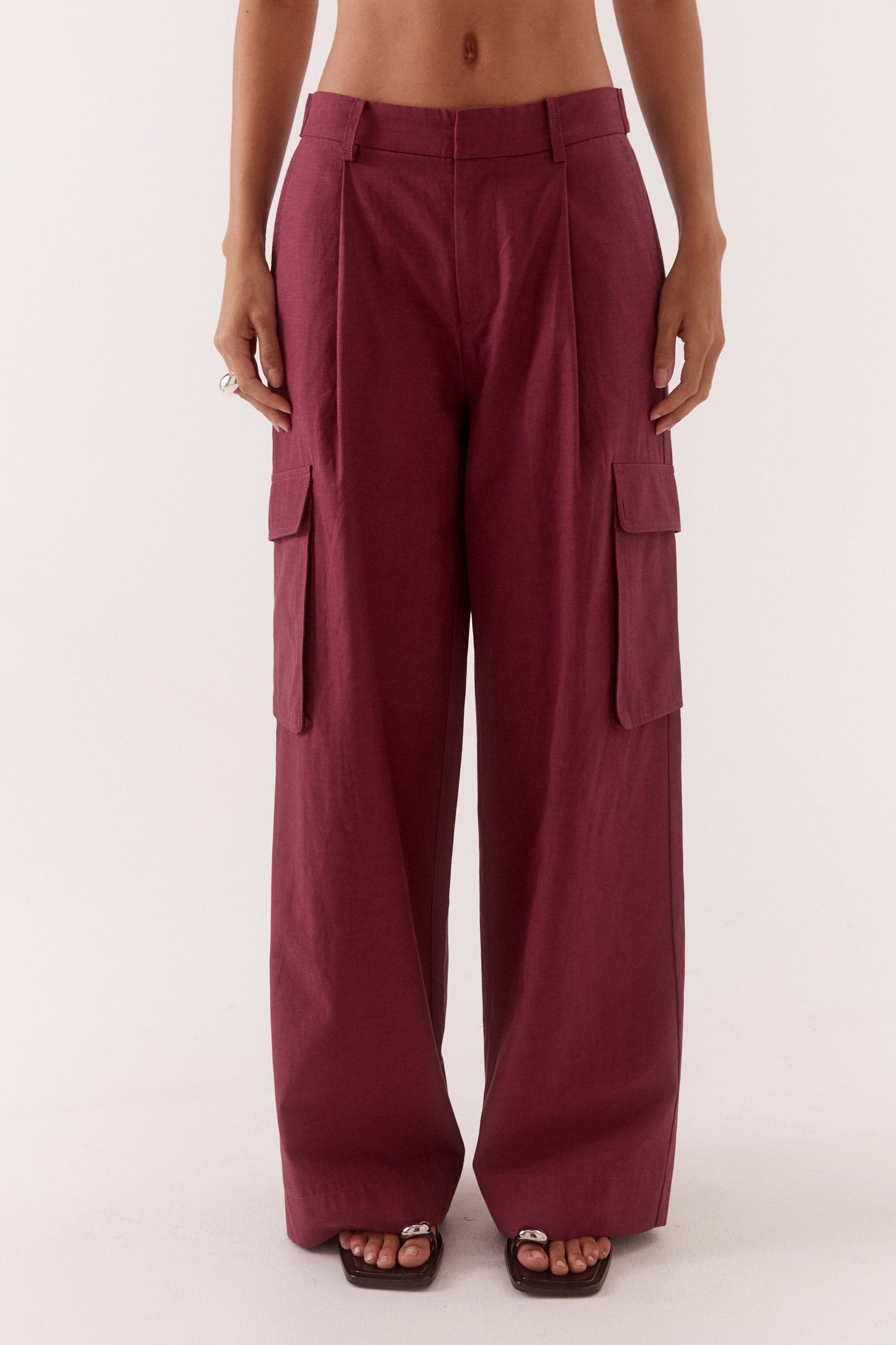 Pre Order MAY - Sabine Cargo Pants - Vino