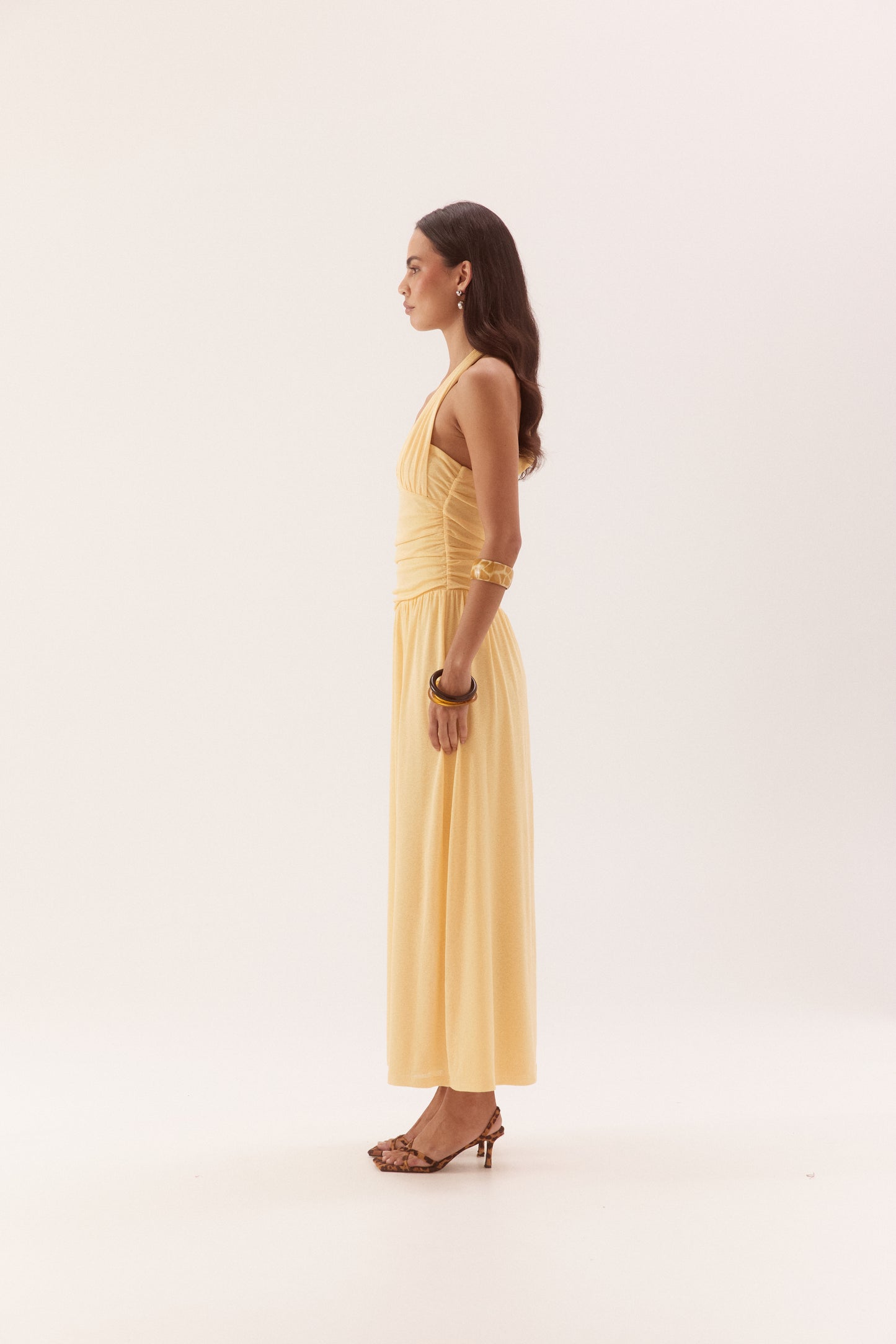Pre Order NOVEMBER - Oriana Halter dress - Golden