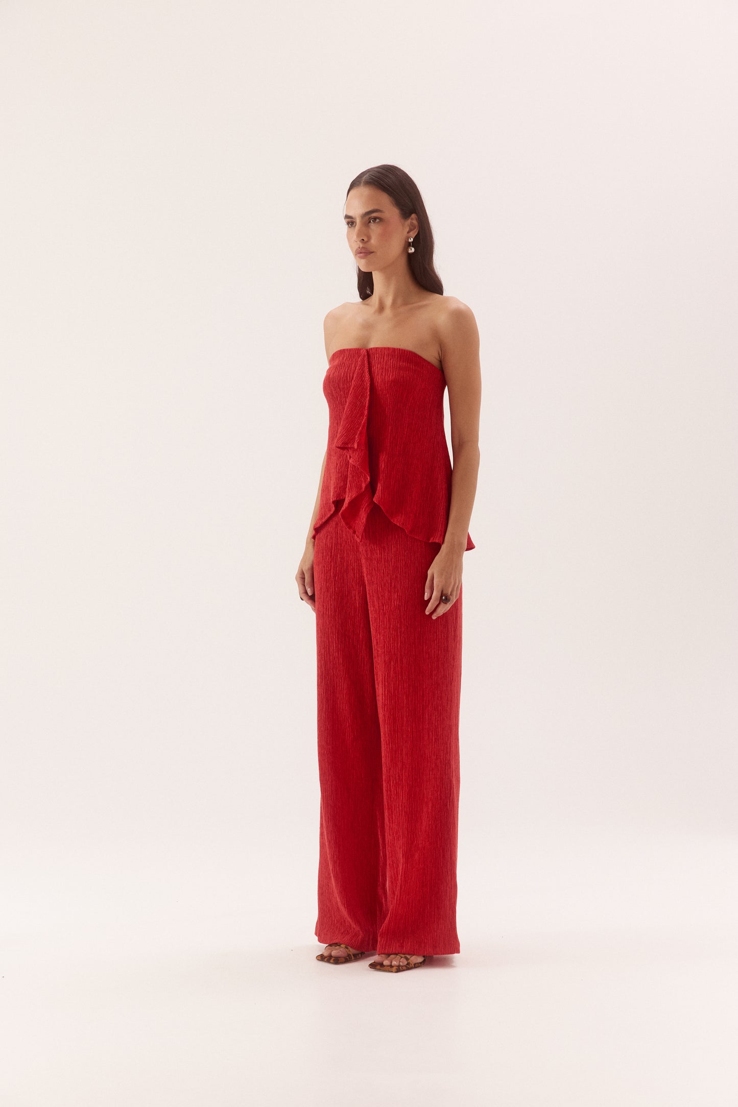 Pre Order DECEMBER - Apertivo Strapless Top - Deep Poppy