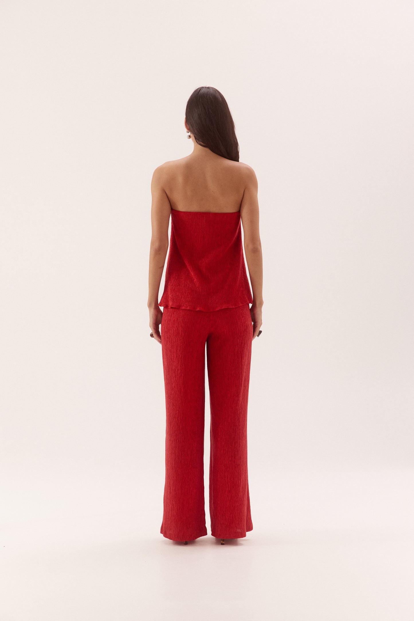 Pre Order DECEMBER - Apertivo Strapless Top - Deep Poppy