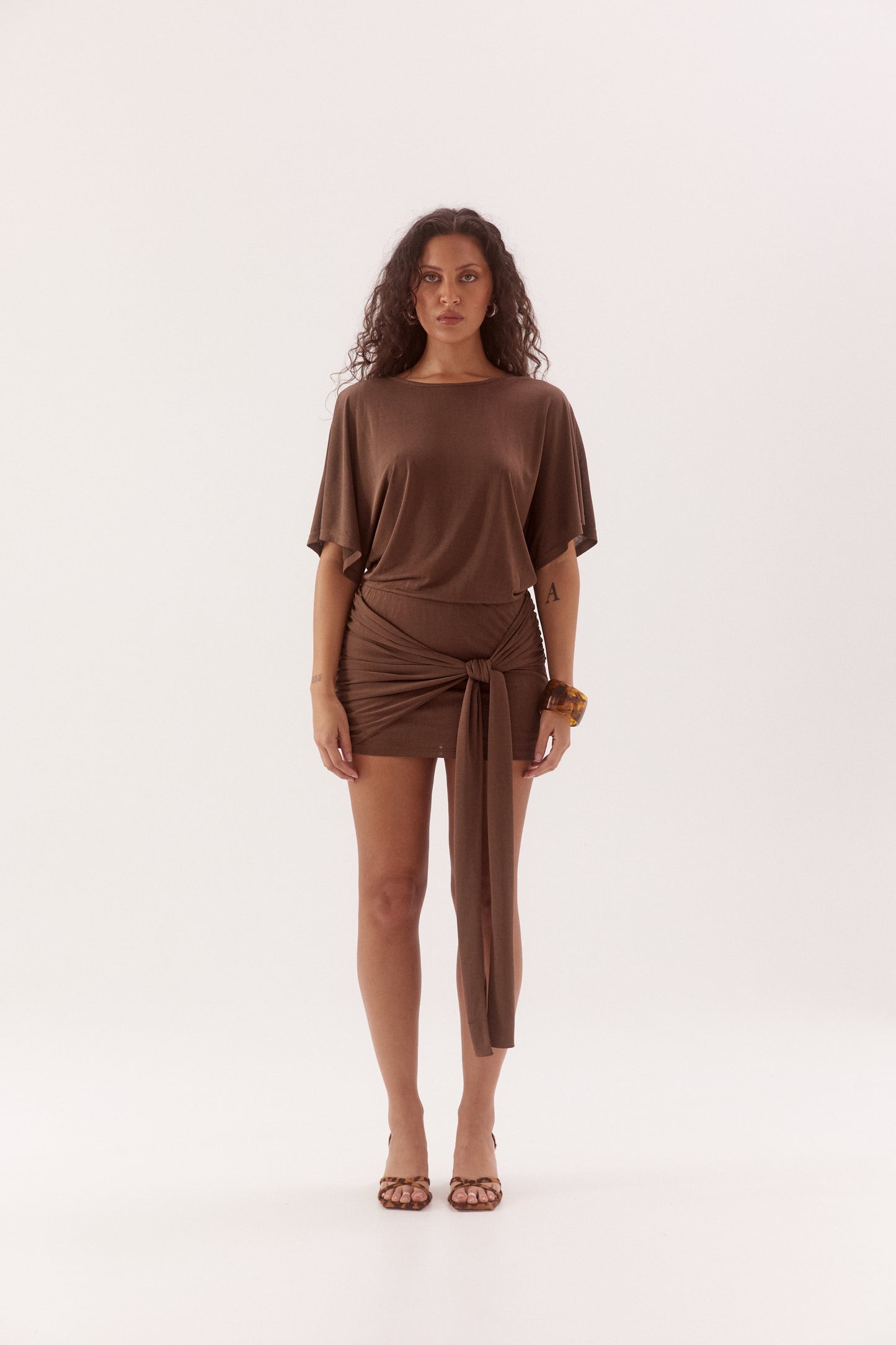 Pre Order NOVEMBER - Fei Mini Dress - Nutmeg