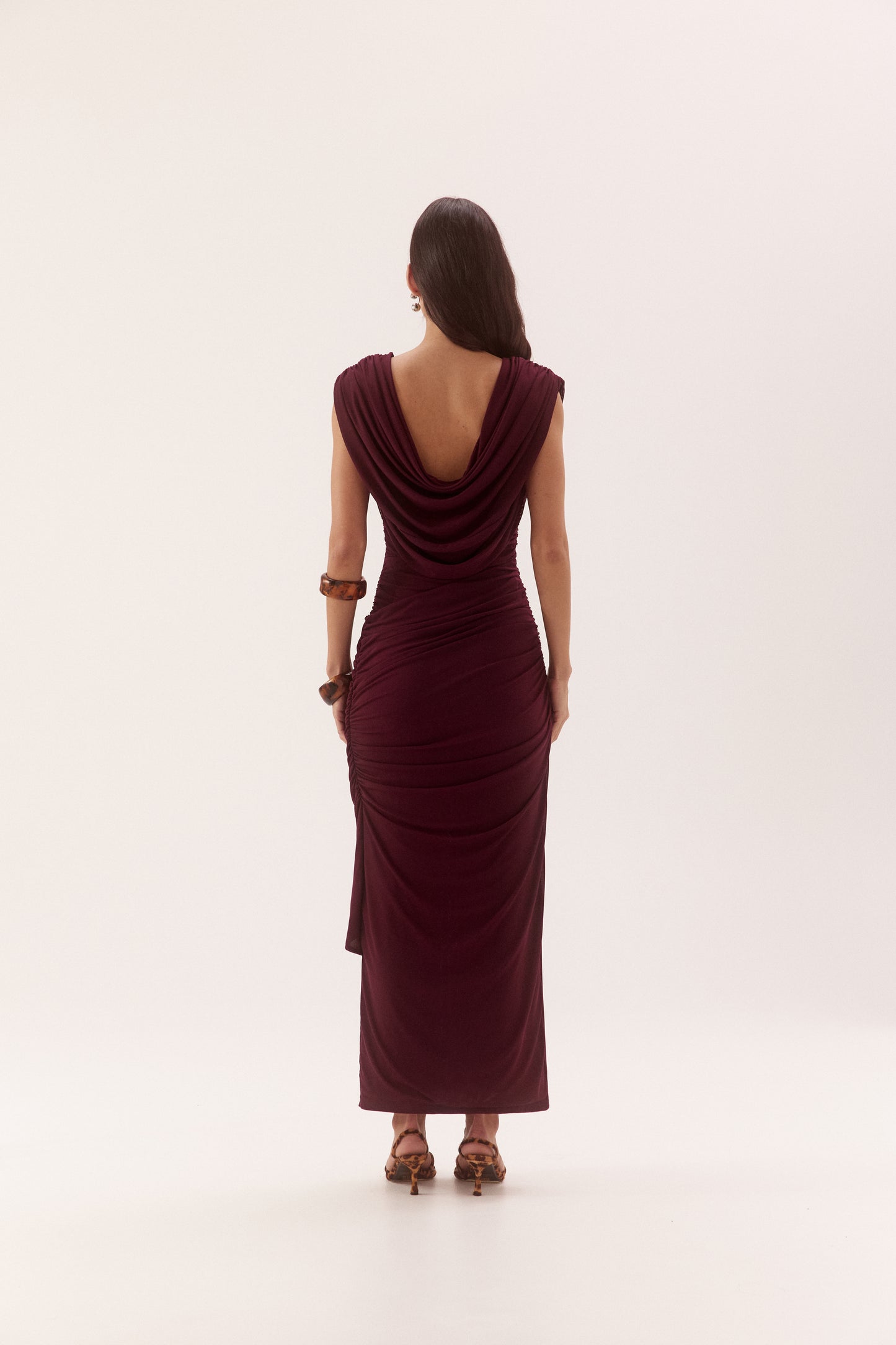 Pre Order NOVEMBER - Luzette Drape Dress - Fig