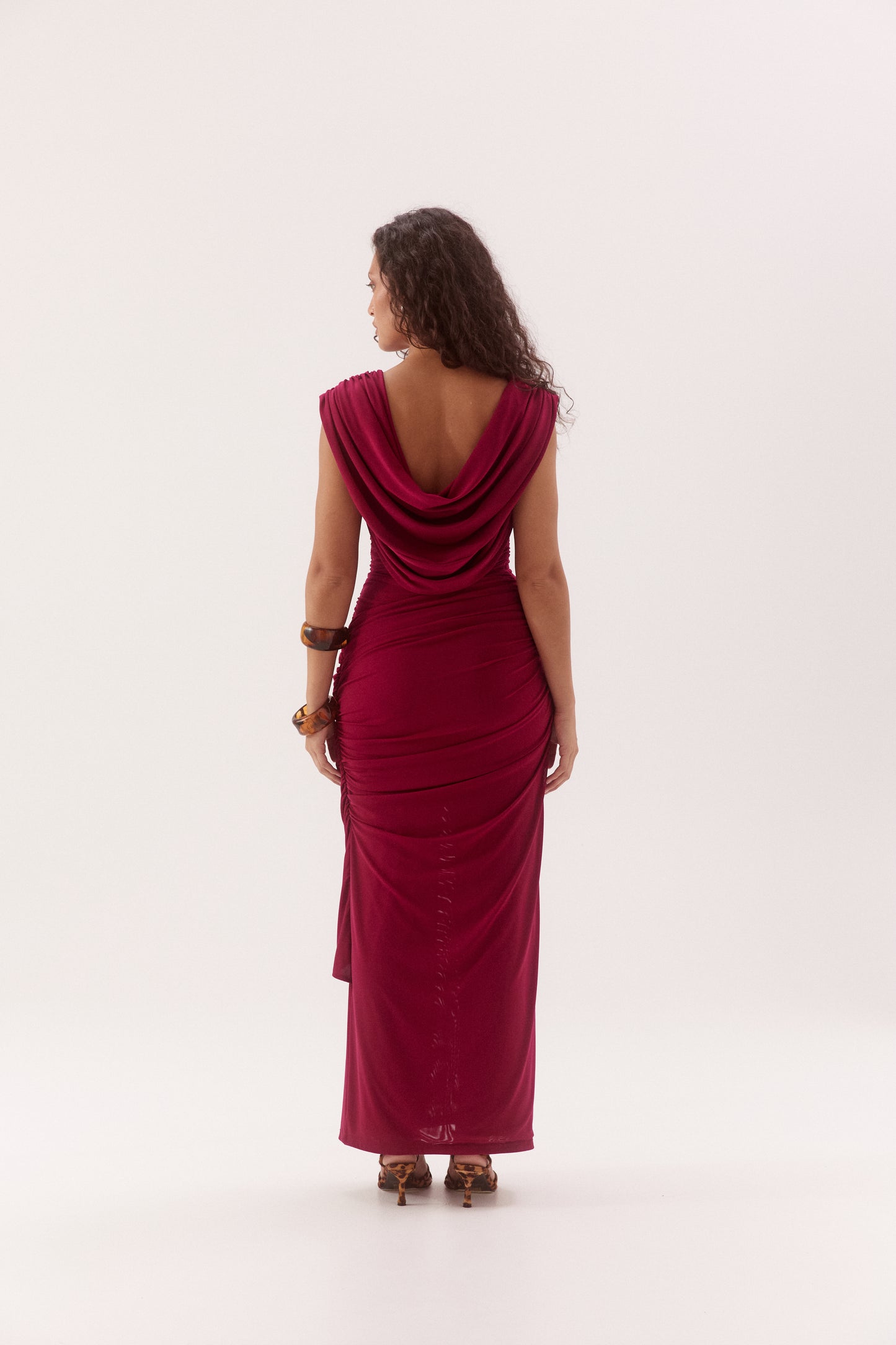 Pre Order NOVEMBER - Luzette Drape Dress - Magenta