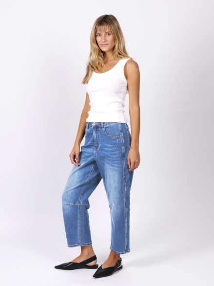 Pre Order - OCT - Toni Barrel Jean - Light Blue
