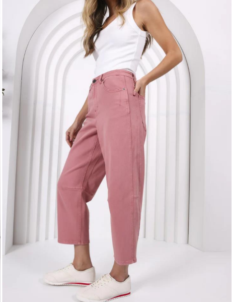 Pre Order - OCT - Toni Barrel Jean - Rosy