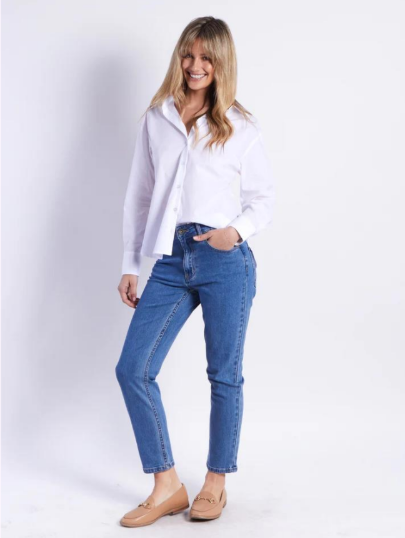 Pre Order - OCT - Straight Leg Jeans - Laura - Blue