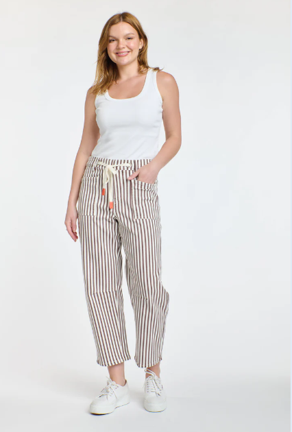 Pre Order June - Carter Barel Jean - Rust Stripe
