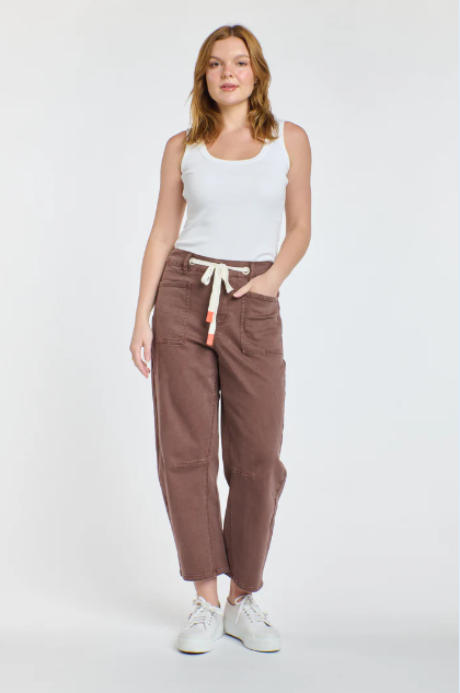 Pre Order June - Carter Barel Jean - Chocolate