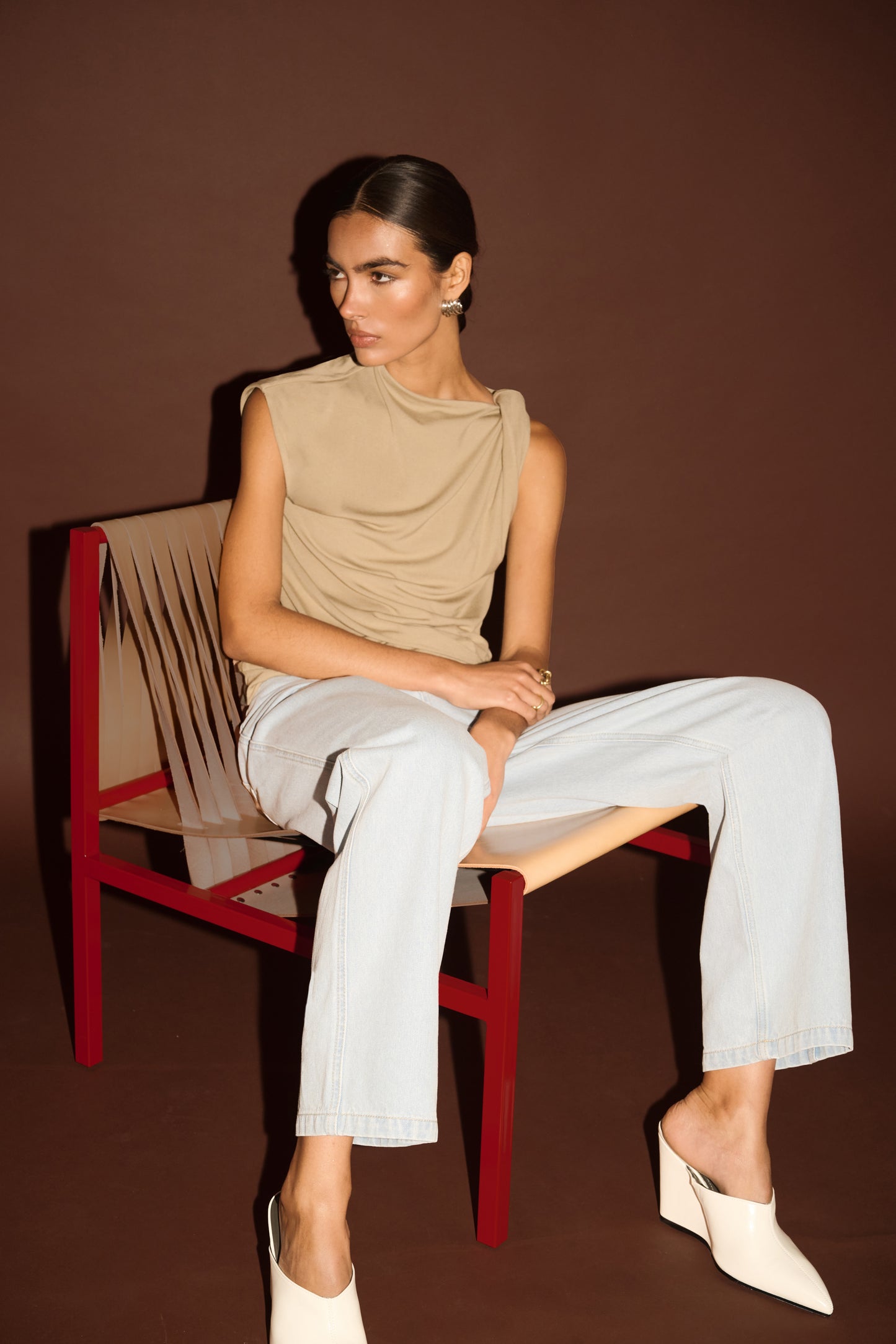 Pre Order - APRIL - Eva Twist Detail Top