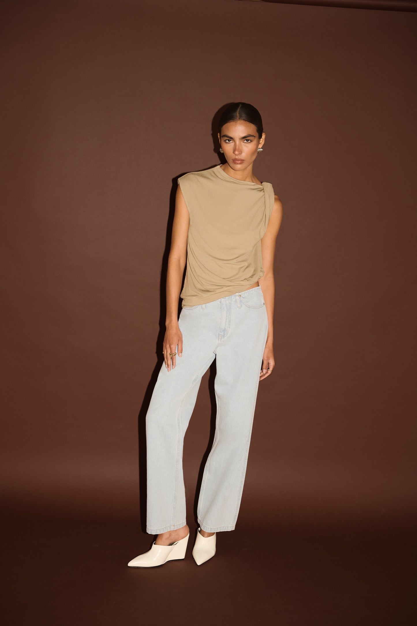 Pre Order - APRIL - Eva Twist Detail Top